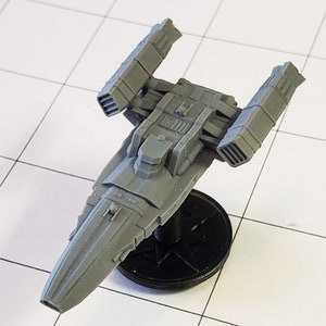 Jinda Wolf - corveta: miniatura de nave estelar para Starfinder, A Billion Suns, Full Thrust, Warfleets FTL e outros jogos de ficção científica.