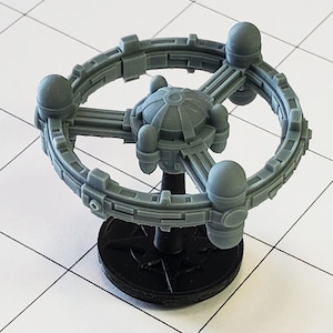 Crucible - processing station starship miniature for Battlestations and other sci-fi RPGs or fleet battle games.