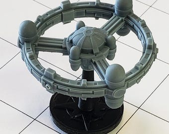 Crucible - processing station starship miniature for Battlestations and other sci-fi RPGs or fleet battle games.