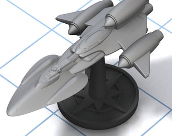 Kintaro - racing yacht: starship miniature for Starfinder, A Billion Suns, Full Thrust, Warfleets FTL, and other sci-fi games