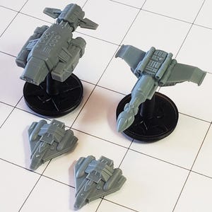 Jade, Remora, & CV225 Shuttles: starship miniatures