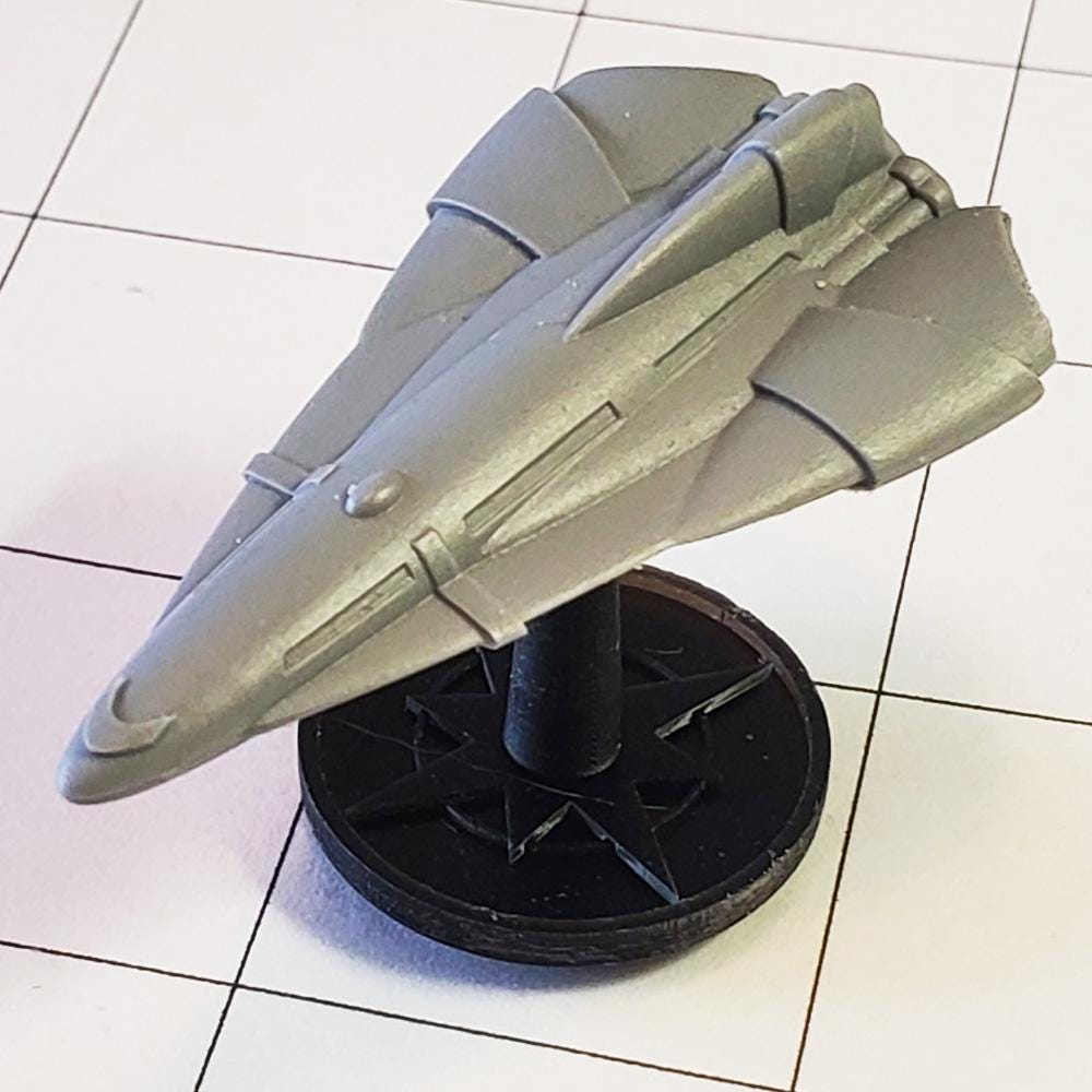 Yoshida - stealth ship: starship miniature for Starfinder, A Billion Suns, Full Thrust, Warfleets FTL, and other sci-fi games.