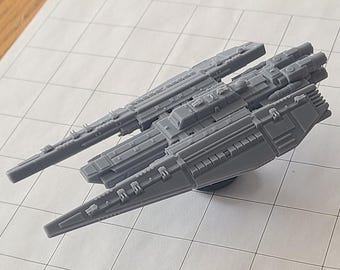 Trajan - battleship: large starship miniature for sci-fi RPGs and fleet battle games