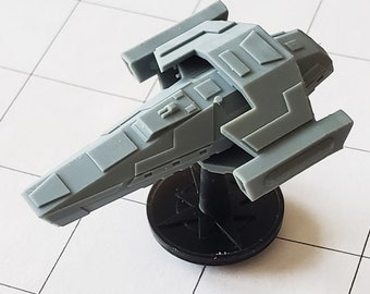 Quixote - justicar: spaceship miniature for Stars Without Number and other sci-fi RPGs and fleet battle games