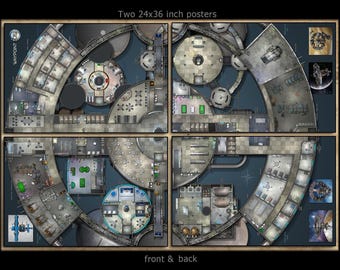 Waypoint 39 - resupply station: poster map set for Scum & Villainy and other sci-fi games