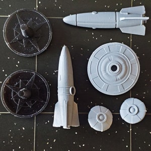 Rocketships & Flying Saucers - Retro Sci-fi Miniatures - Etsy