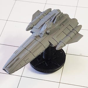 Praetorian - patrol boat: starship miniature for Starfinder, A Billion Suns, Full Thrust, Warfleets FTL, and other sci-fi games.
