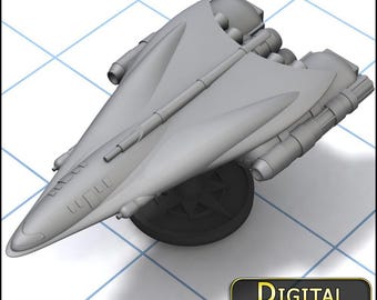 Morningstar - heavy cruiser: STL files to 3D Print (starship digital download)
