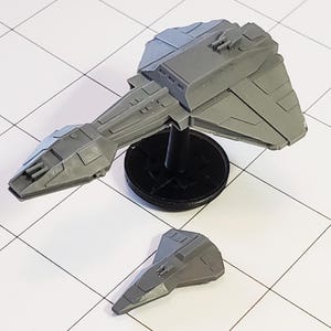 Panthari Crusier & Luna-class ship's boat: starship miniatures