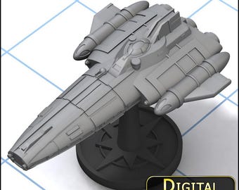 Praetorian - patrol boat: STL files to 3D Print (starship digital download)
