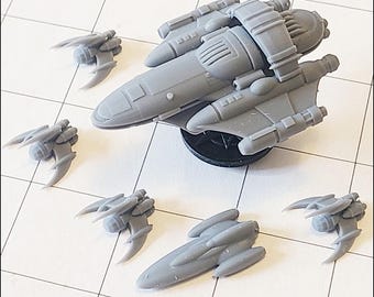 Corvus Mk2 - explorer: starship miniature for GURPS Space, and other sci-fi RPG and fleet battle games