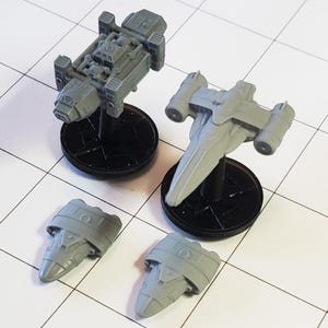 Sengdao, Prospector, & Akela Shuttles: starship minaitures