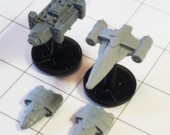 Sengdao, Prospector, & Akela Shuttles: starship minaitures