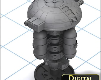 Crucible - processing station: STL files to 3D Print (starship digital download)