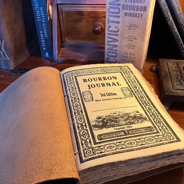 Leather Bourbon Journal, 3rd Edition, Bourbon Lovers Journal, Bourbon Trail