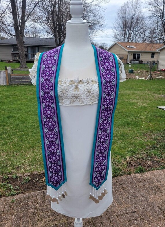 Purple Hmong Graduation Stole Etsy