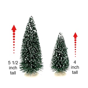 4 inch and 5 inch Mini Evergreen Trees Dollhouse Winter Pine Trees