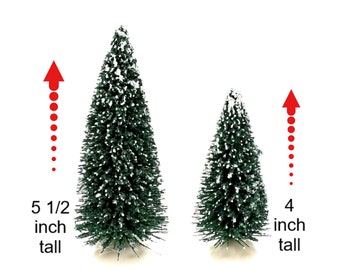 4 inch and 5 inch Mini Evergreen Trees Dollhouse Winter Pine Trees - INCLUDES 1