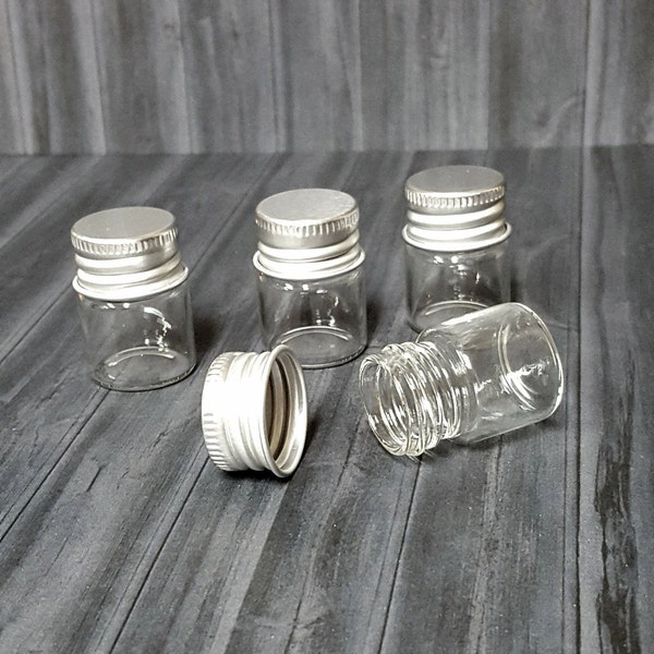 Mini glass jars with screw caps for herbs spices beads gems mini glass jars 5ml mini mason jars, Small glass mason jar with screw on lids