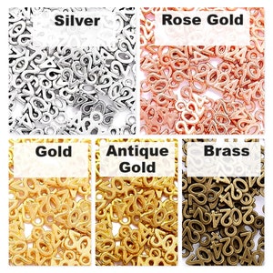 2024 Alloy Metal Pendants Available in Silver, Rose Gold, Gold, Antique Gold and Brass.