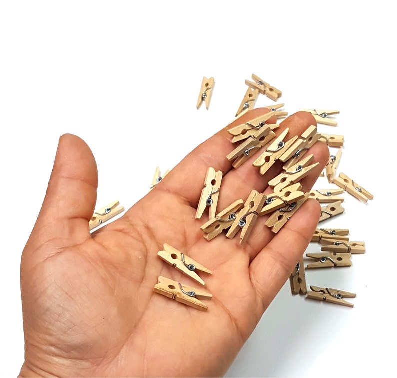 Tiny Clothespins Small Clothes Pins Mini Clothespins Natural Etsy