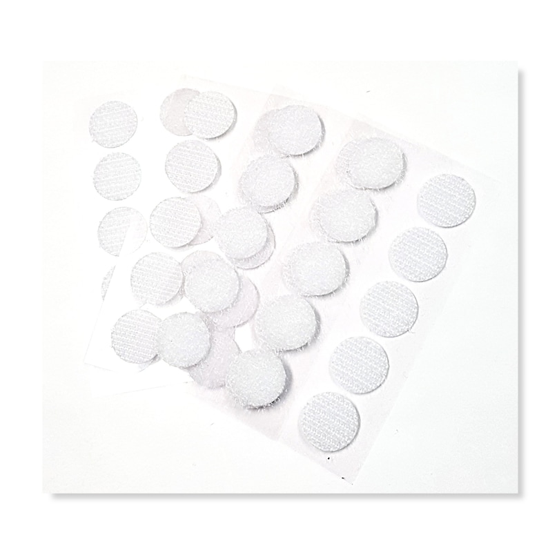Hook and loop self-adhesive dot fasteners, hook-and-pile fasteners stick-on touch fasteners, Quiet closures hook & loop adhesive squares