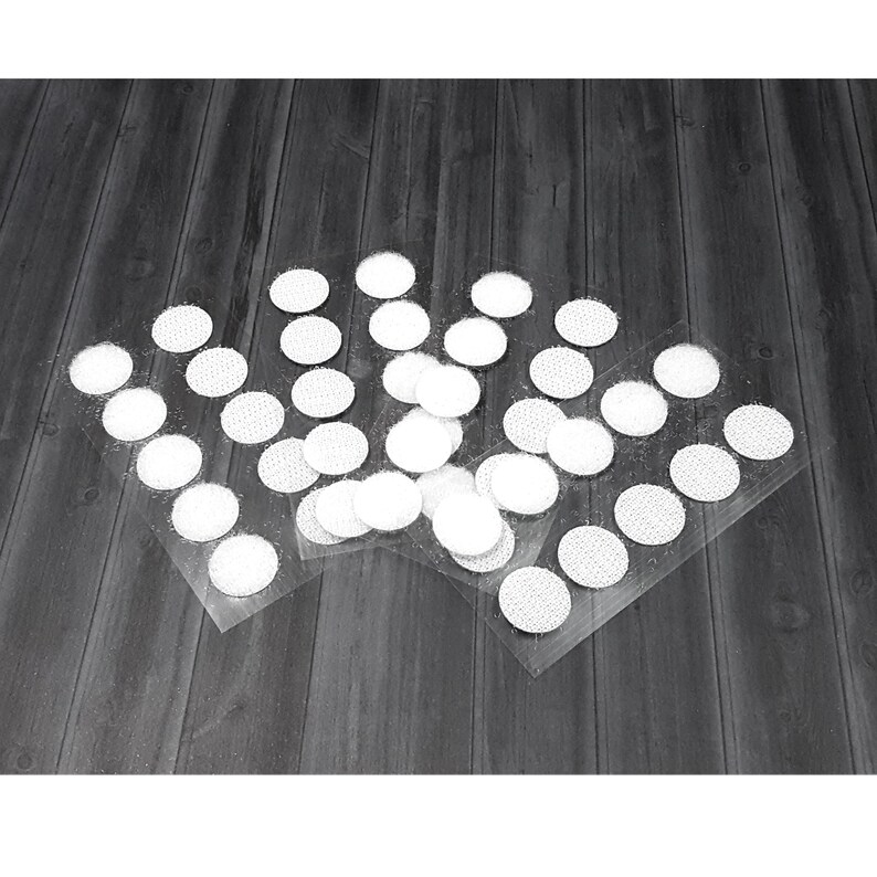 Hook and loop self-adhesive dot fasteners, hook-and-pile fasteners stick-on touch fasteners, Quiet closures hook & loop adhesive squares