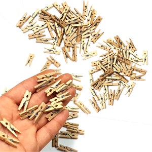 100-pack Minipins Mini Clothespins Tiny Wooden Clothes Pins for Crafts by  Stud for sale online