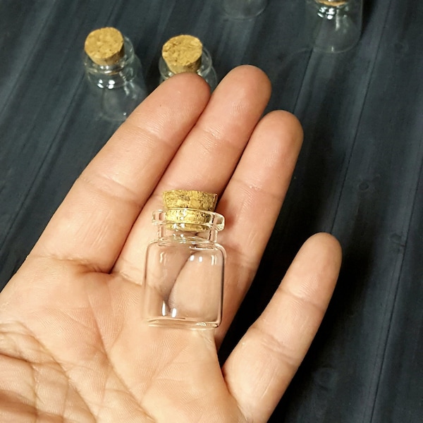 Tiny mason jars with corks mini glass spice jars with cork lids 5ml decorative mini glass jars