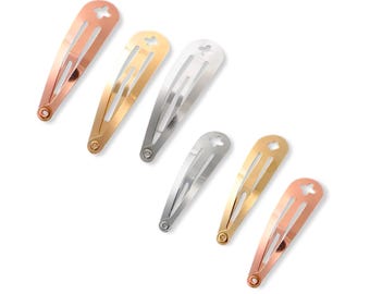 2 inch metal snap clips with hole 1 inch metal clips for DIY crafts, 1" 2" metal clips with hole hair craft supplies