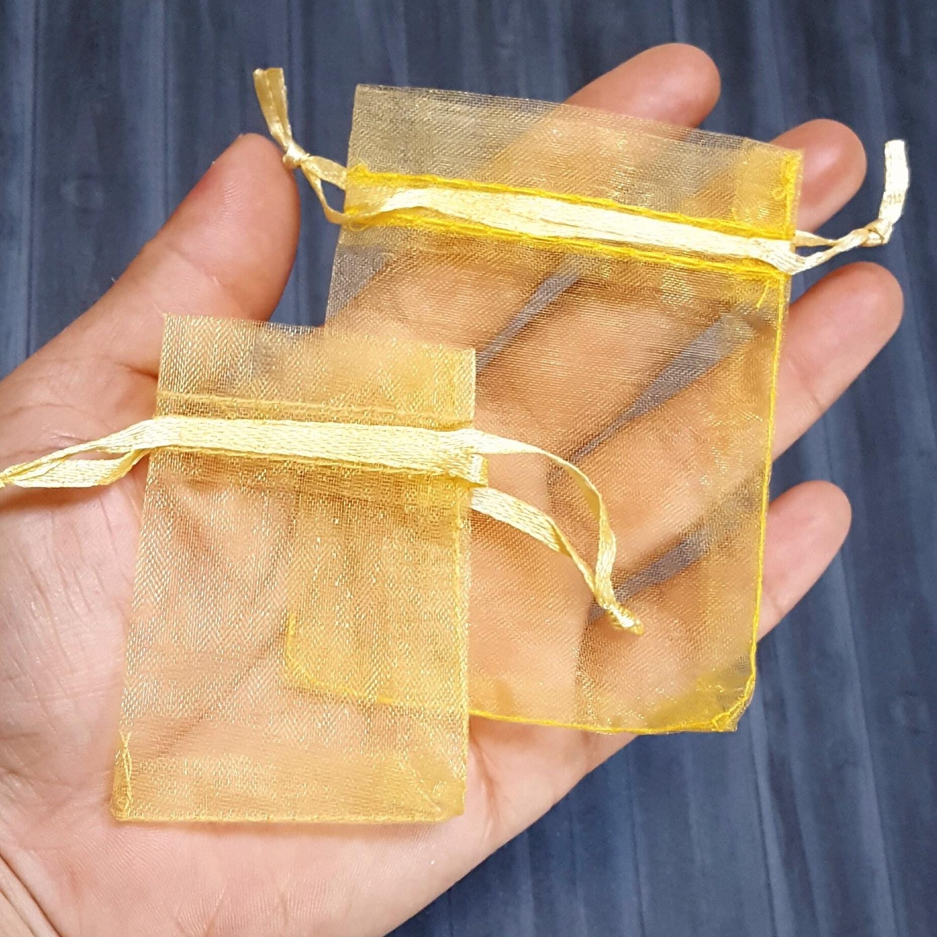 Gold Organza Favor Bags