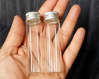 20ml glass jar with screw lid apothecary glass jar container with screw top, 20 ml glass spice jar with aluminum cap glass tubes