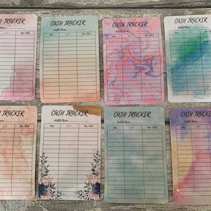 Budget Mappe Cash Tracker/A6 Cash Tracker/Cash Stuffing/Budget Sheets/Spartracker - 5er Pack