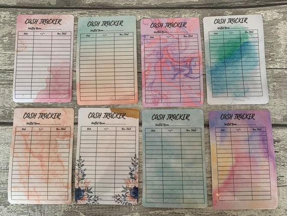 A6 Budget Binder Cash Tracker Sheets - Laminated, Pack of 5