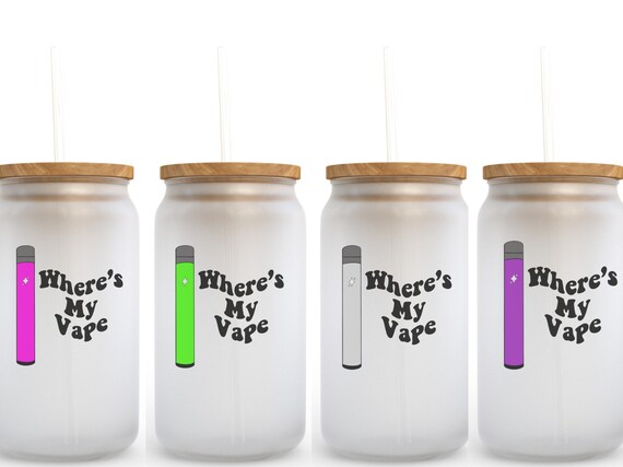 Wo ist mein Vape Glasbecher 16 Unzen/Geschenke für  Sie/Glasbecher/Bambusbecher/Vape-Tasse/Vape-Glas/Eiskaffee/Libby Dose