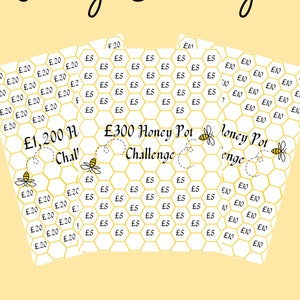 Digital Download -Bee Themed Savings Challenges/Savings Challenges/Money Challenge/Digital Challenge/Print at Home Challenge