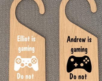 Personalised Gamer Door Hanger- Gaming Door Sign/Childrens Door Haner/Do No Disturb/Bedroom Door Sign/Gaming Room Sign/Gaming Sign