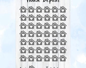 House Deposit Savings Challenge Sheet/Cash Stuffing Challenge/Savings Sheets/A6 Binder/Budget Planner Sheets/New Home Fund