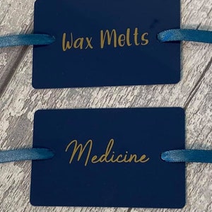 Personalised Loop Tags - Home Basket Organisation - Hanging Labels- Storage Labels - Wax Melt/Luggage Label/Jar Label/Bottle Label