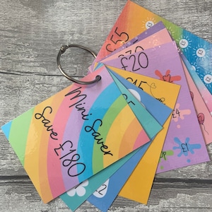 Conjunto de mini ahorros sencillos/Desafíos de ahorro/Desafío de ahorro reutilizable/Ahorro de dinero/Ahorro de centavos