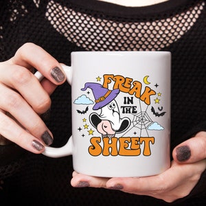 Freak in the Sheets Geisterbecher/Lustige Becher/Gespenstische Becher Geschenk/Lustiger Geist/Geschenkideen/Halloween Becher/Herbstbecher