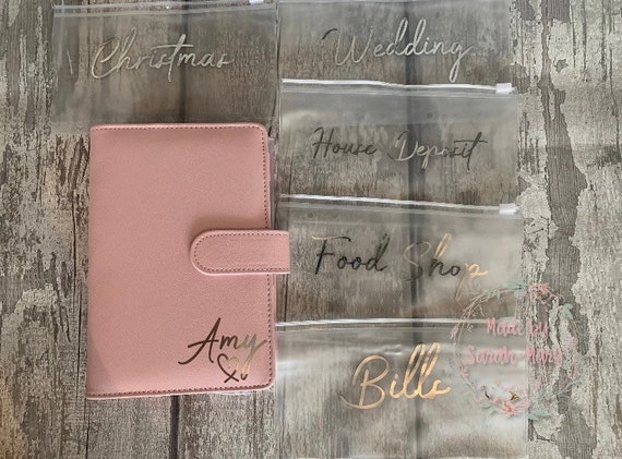 80 Budget-Categories Stickers Rose Gold - Cash Envelope System Budget Binder Labels Vinyl Decals for Finance Planner, Cash Envelope Wallet, Money