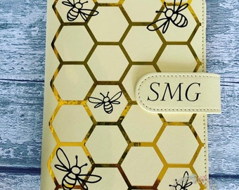 Bee Themed Personalised Savings Binder/Budget Planner/Money Wallet/Budget Binder/Saving System/Cash Stuffing/Receipt Book/Cash Envelopes