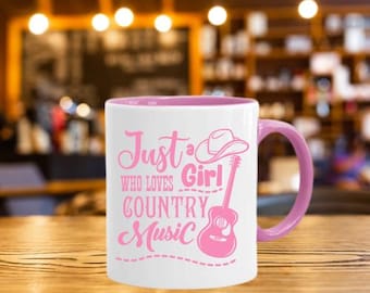 Just A Girl Who Love Country Music 11oz Mug/Country Mug/Personalised Mug/Gifts for Her/Country Music Fan