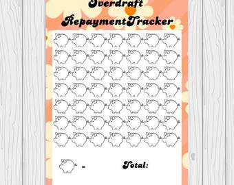 Overdraft Repayment Tracker: A6 Savings Challenge