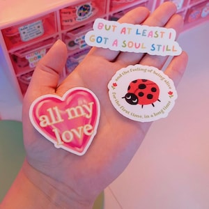 Noah Kahan Sticker | Tour | All My Love Art | The Great Divide Decor | Last of the Bugs | End of August | Cute Ladybug | Haircut| Small Gift