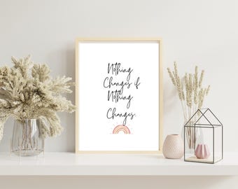 Motiverande citattryck: Minimalistisk kontorsinredning (digital nedladdning)