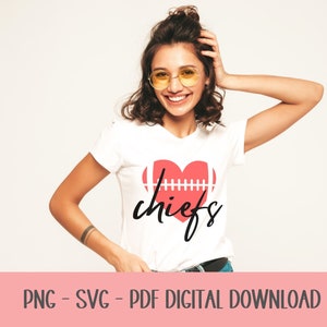 Chiefs SVG, Chiefs Mascot svg, Chiefs Heart svg, Chiefs School Team svg, Chiefs Cheer svg, Chiefs Vibes svg, School Spirit svg, Cricut svg