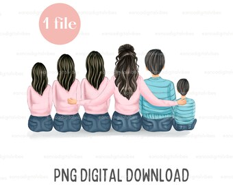 Mom of 5 with 2 Boys and 3 Girls Mama-Mothers day gift- Single Mom- boys sublimate designs download-PNG files-Gift for a mother-Gift for her