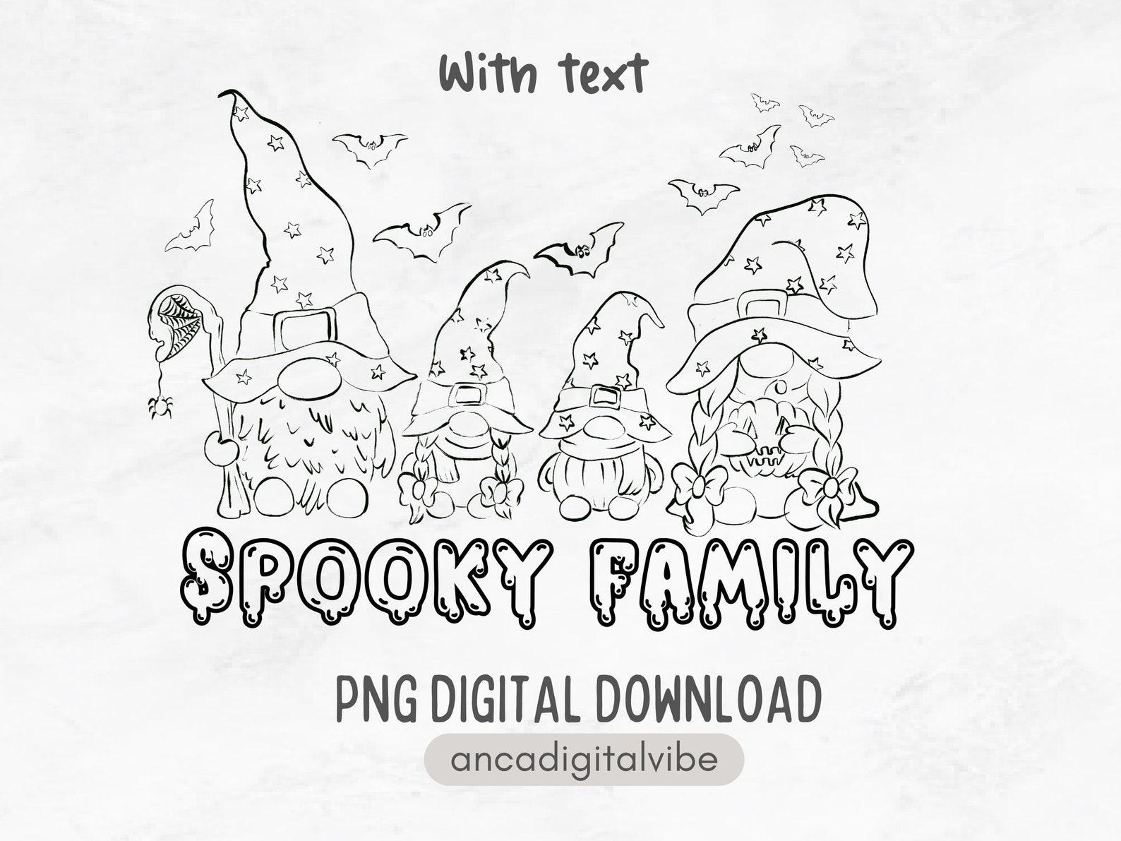 Spooky Gnome Bundle Png Halloween Gnome Halloween Ffamily - Etsy